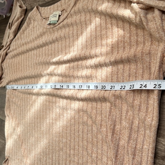 Anthropologie Saturday Sunday Sweater Button Details Pale Orange/Tan Women’s M - Picture 8 of 9